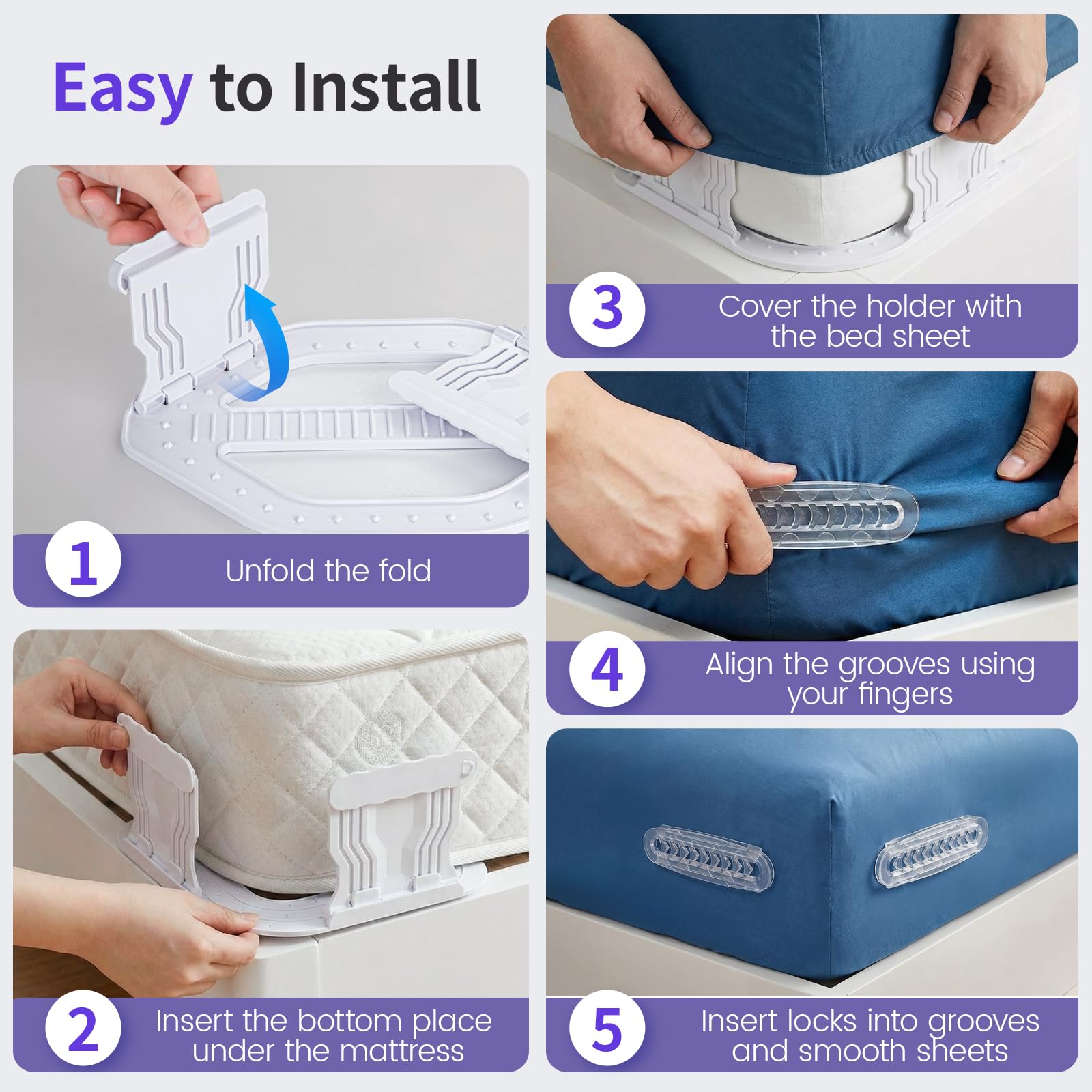 Sheet lock mechanism for secure sheets and easy installation