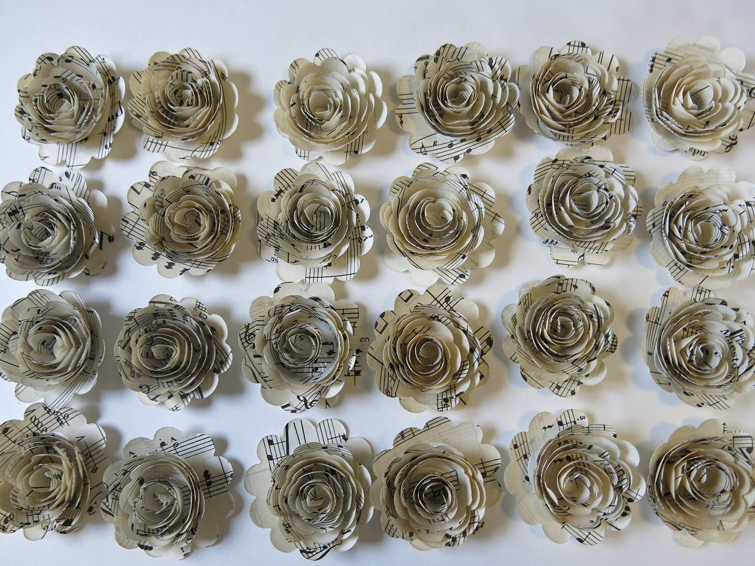No song or color choice available for sheet music flowers