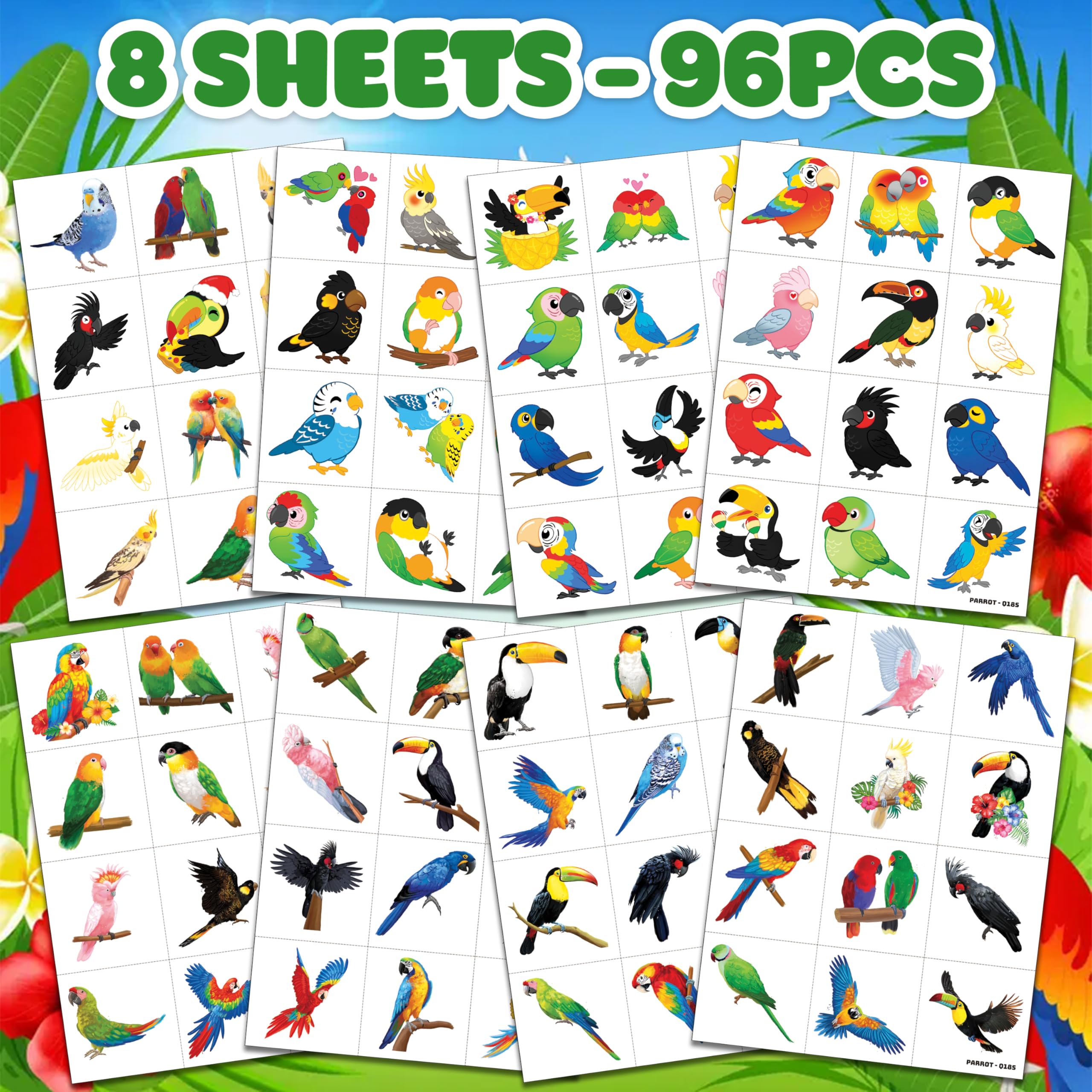 Tattoo sheets sized 6.3 by 4.7 inches