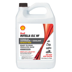 Shell Rotella nitrite-free extended life elc coolant bottle label