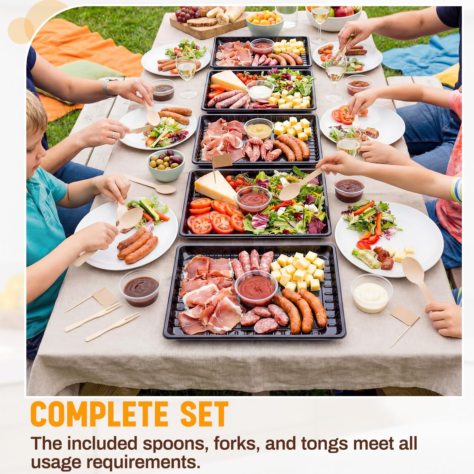 100 fruit forks included in Shellwei kit