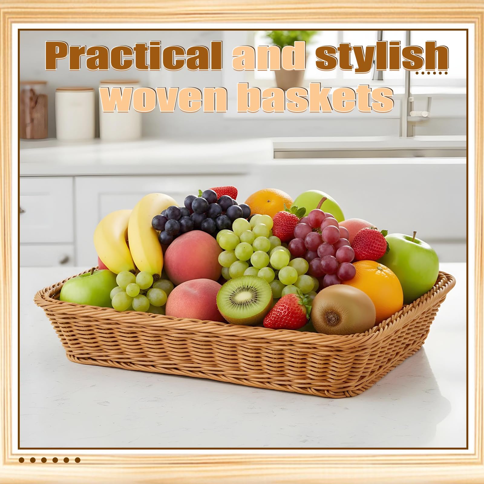PP imitation rattan bread basket material close up