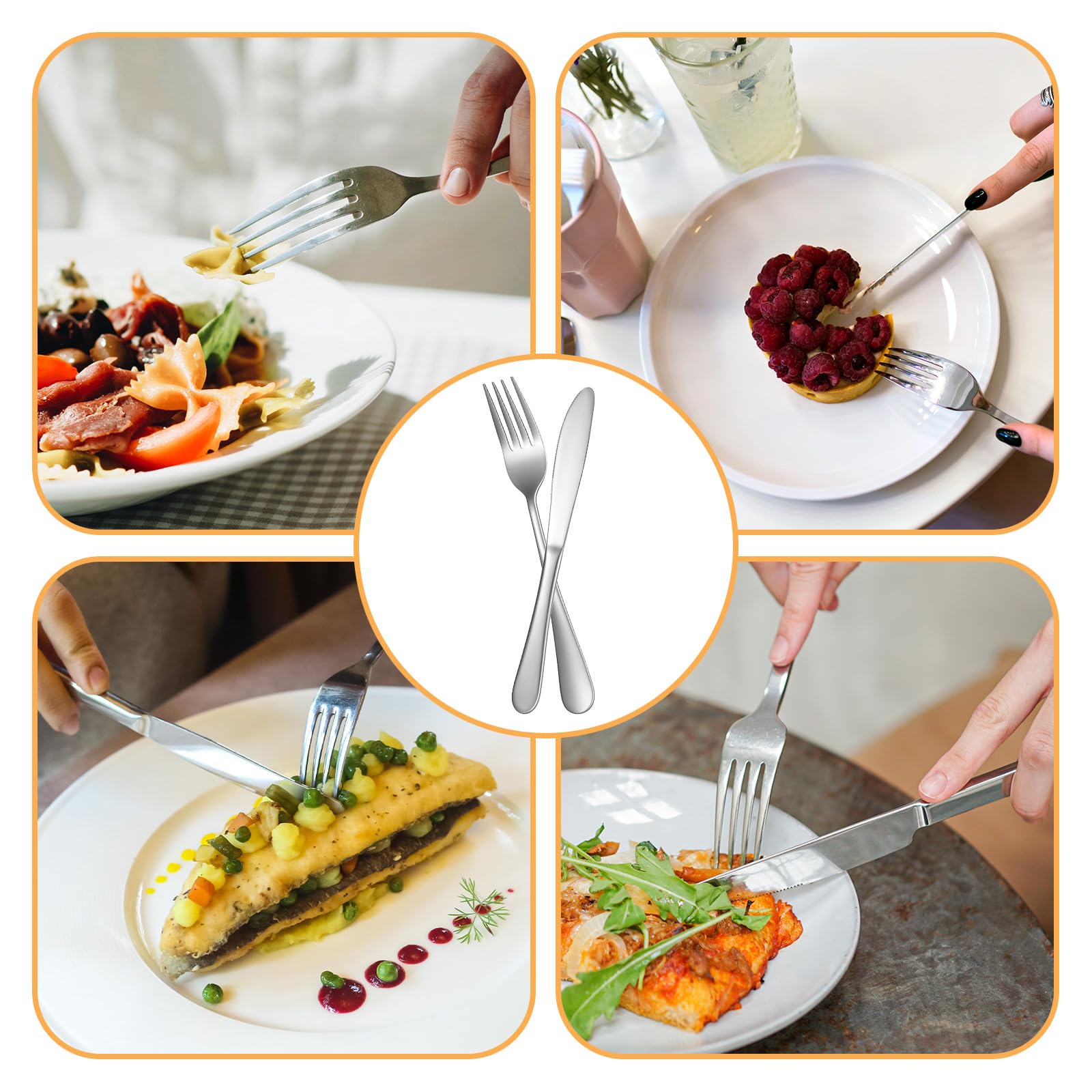 Silver color SHENLIU stainless steel cutlery pack