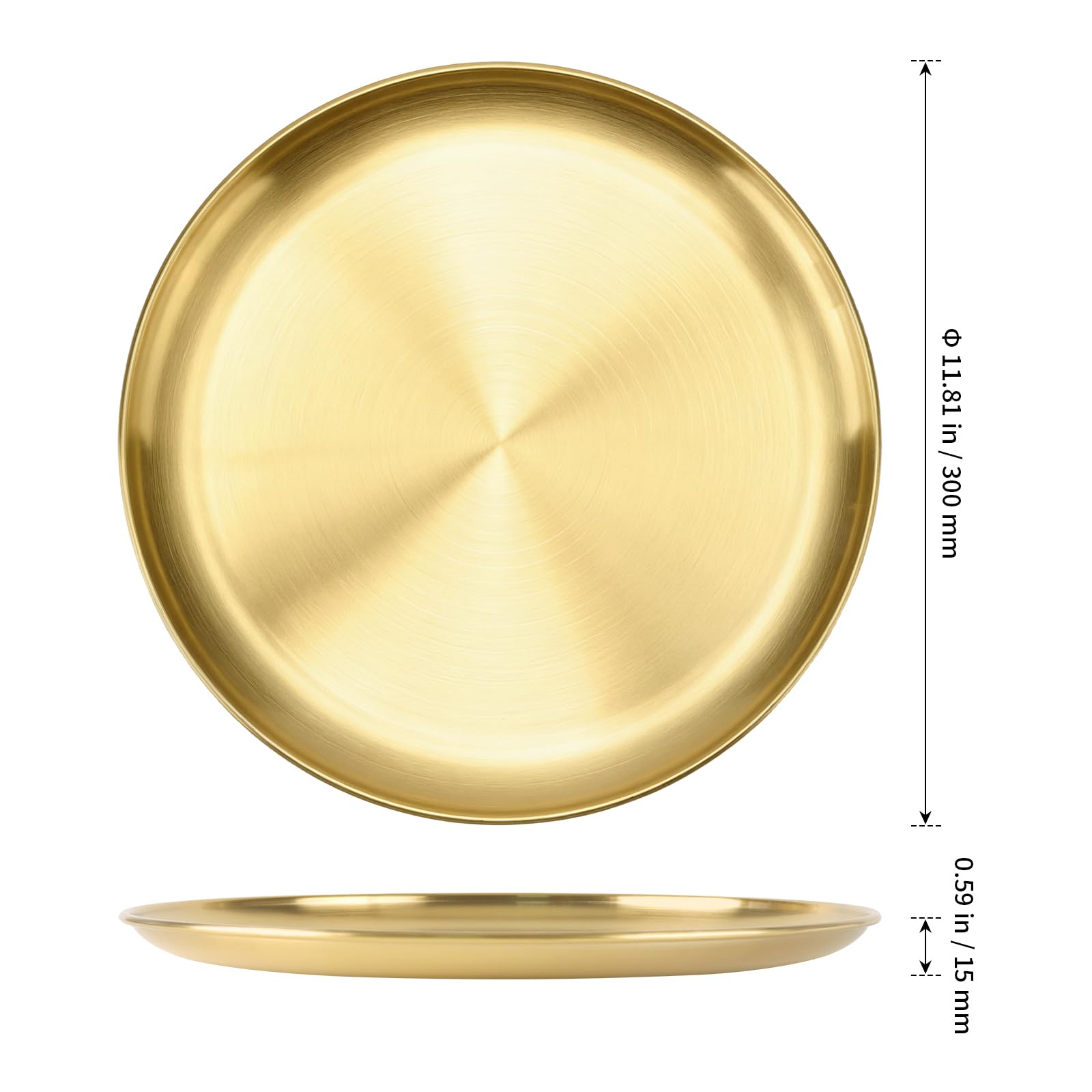 SHEUTSAN 12 inch round serving tray close up