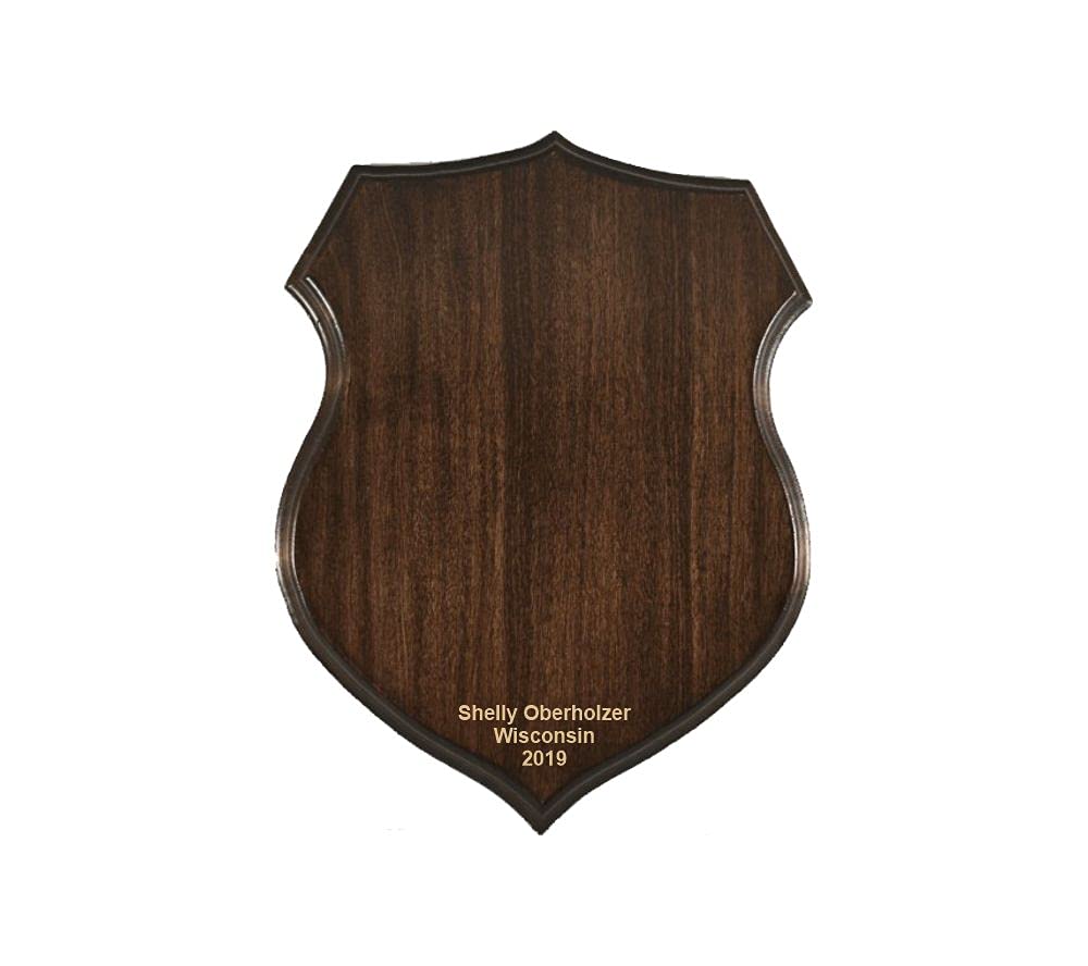 Shield Antler Taxidermy Plaque solid hardwood with back hanger