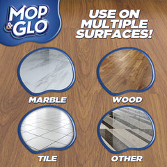 Multisurface safe Mop & Glo cleaner for wood vinyl tile packaging