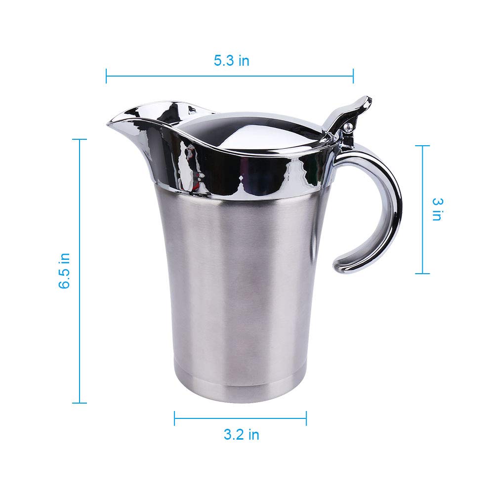 Pouring spout and handle on ShineMe gravy boat