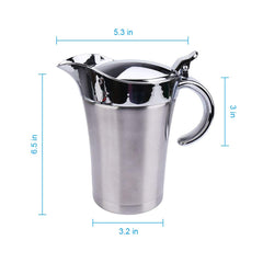 Pouring spout and handle on ShineMe gravy boat