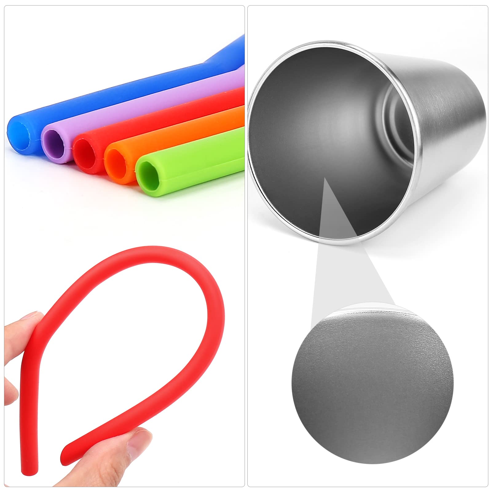 Gift-ready ShineMe 5Pack stainless steel cups