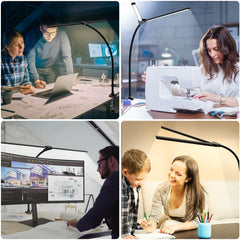 Lamp clamp attached to desk with EVA pad protection