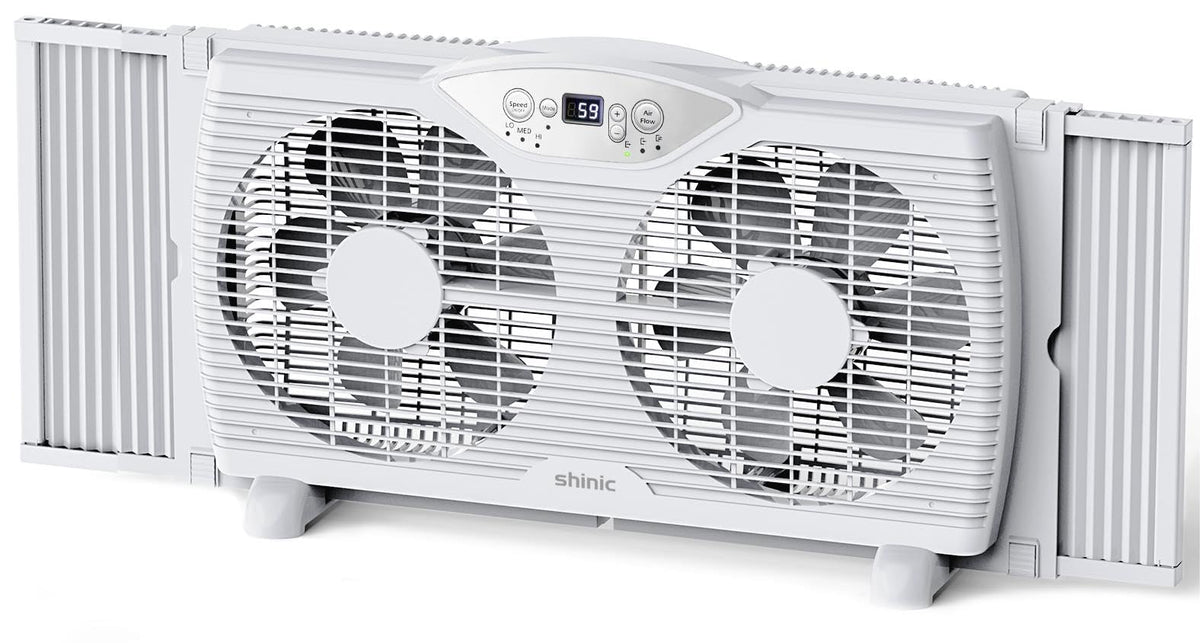 shinic Twin Window Fan 9-Inch blades for window mounting