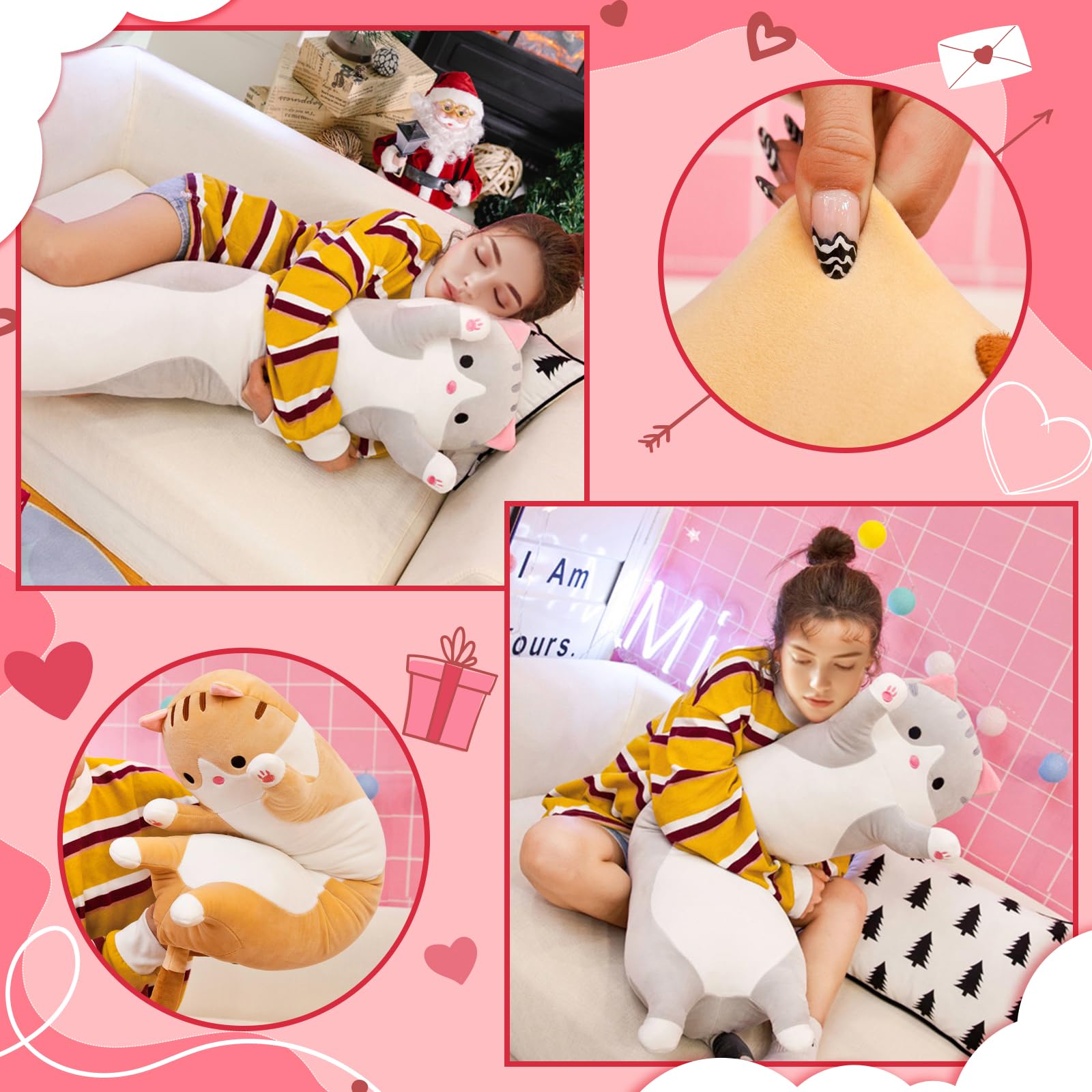 Soft PP cotton padding visible in SHINUOER cat plush