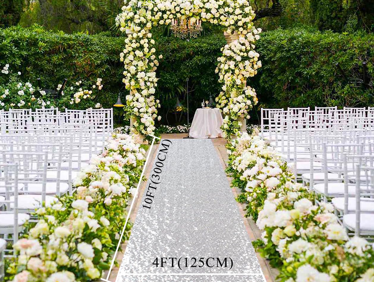 ShinyBeauty 1PC 4FTx10FT aisle runner