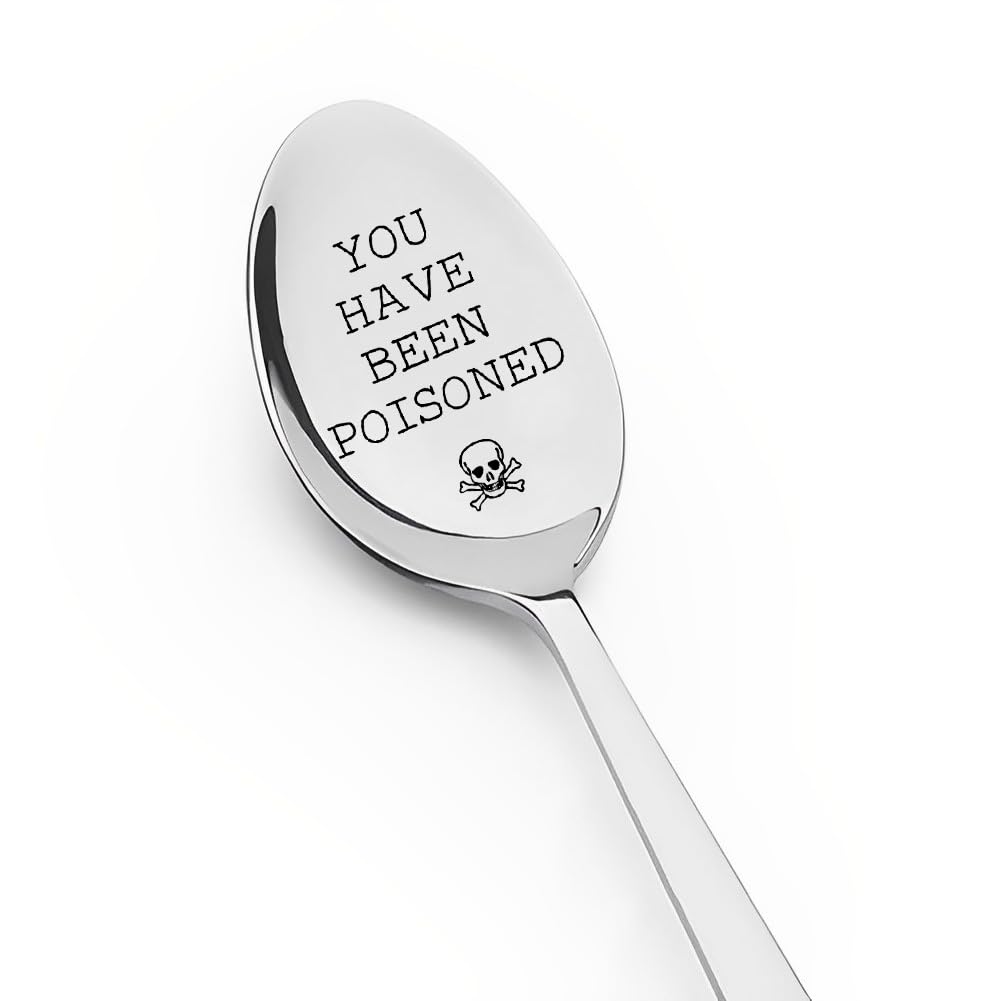 ShiQiao Spl Been Poisoned Spoon stainless steel gag spoon for coffee and tea lovers
