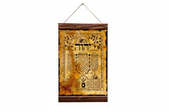 shiviti ancient Hebrew Kabbalah protection amulet canvas print with wood frame