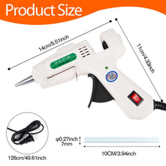SHJADE hot glue gun white kit with 30 glue sticks