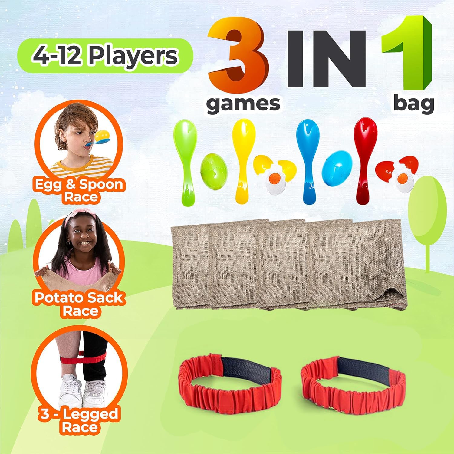 Shop Square field day egg and spoon race sets plastic