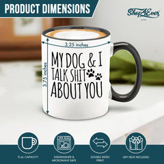 shop4ever ceramic mug 11 oz dog lovers gift back side view