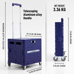 Cart with four inch rubber wheels