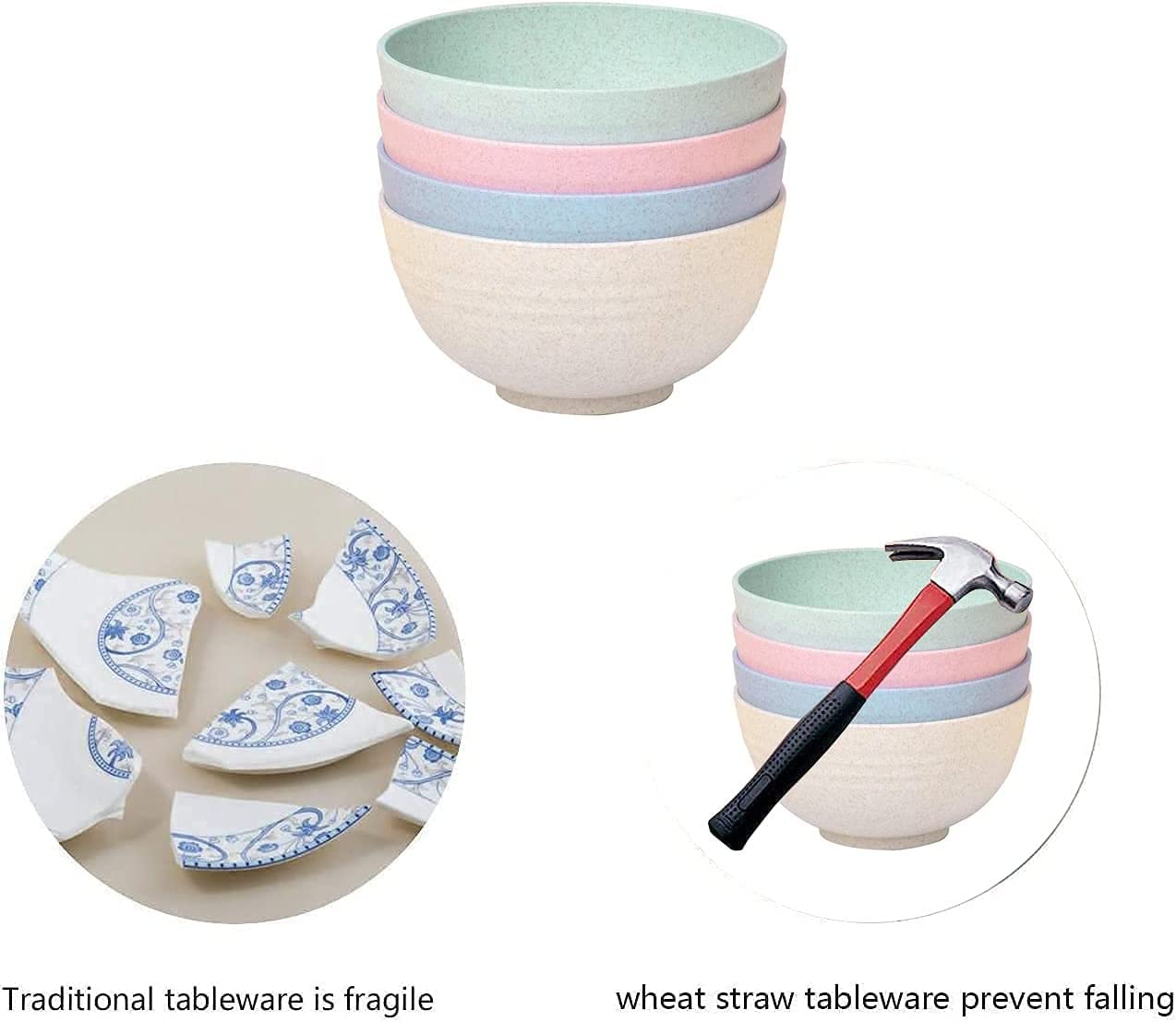 blush colored bowls for oatmeal and salads