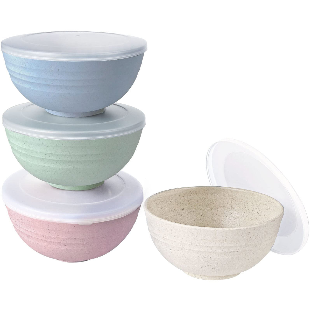 shopwithgreen 26 oz wheat straw bowls set of 4 blush color