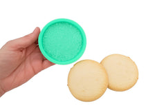 Shortcake round cookie silicone mold product image NC047 top view