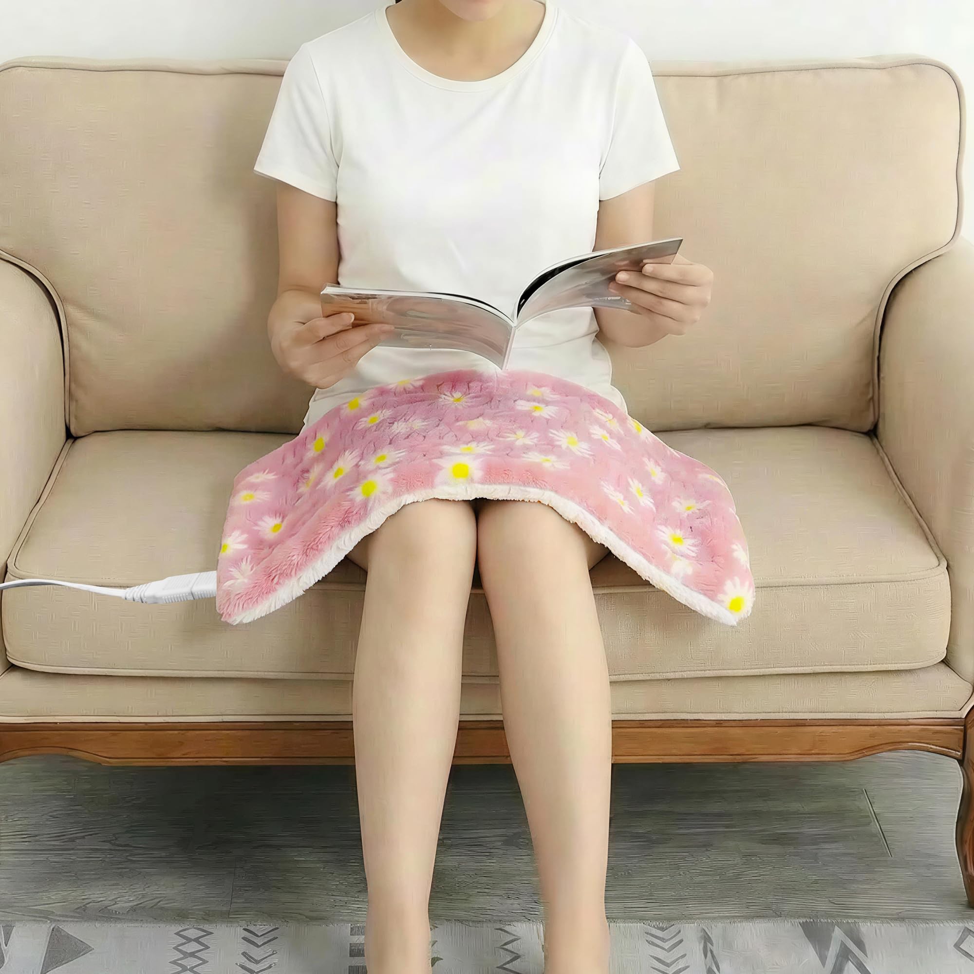 Shoulders neck heating pad GOQO TOMO pink floral