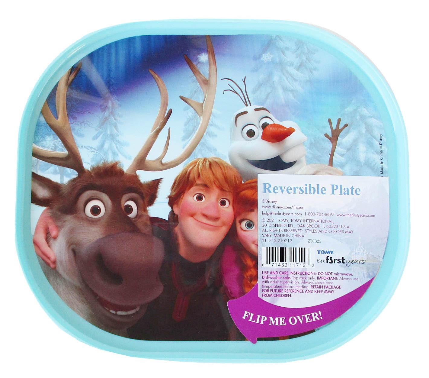 Elsa & Anna reversible melamine plate