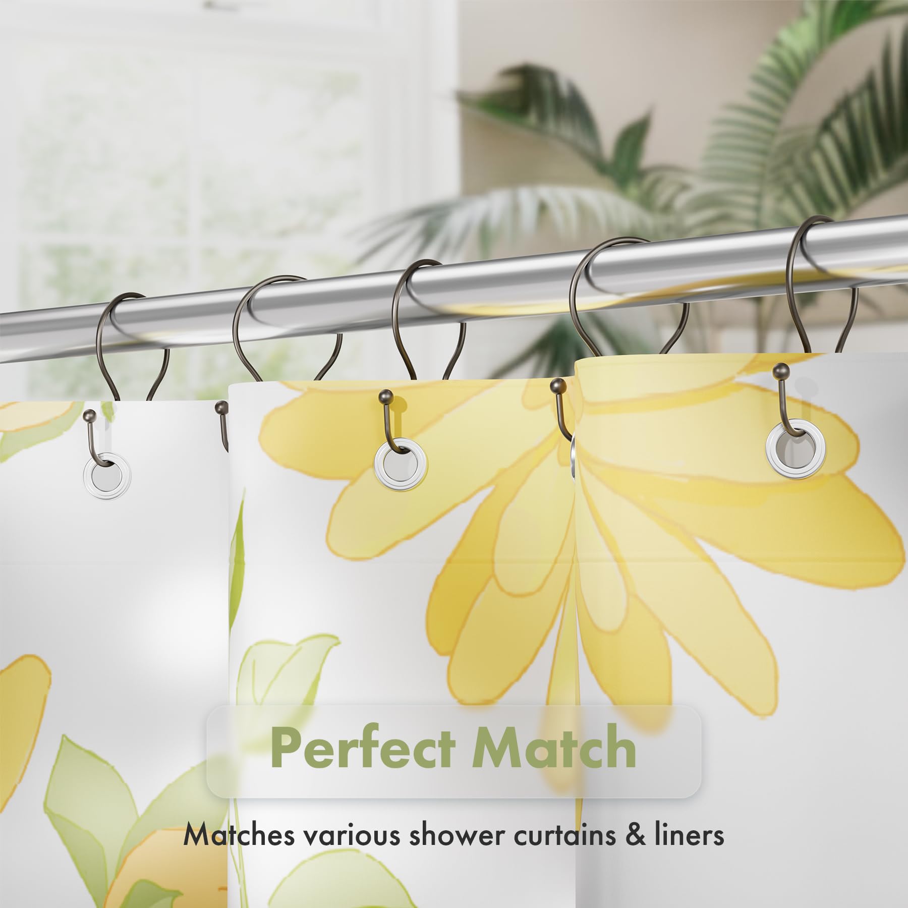 Holds curtain and liner without falling off