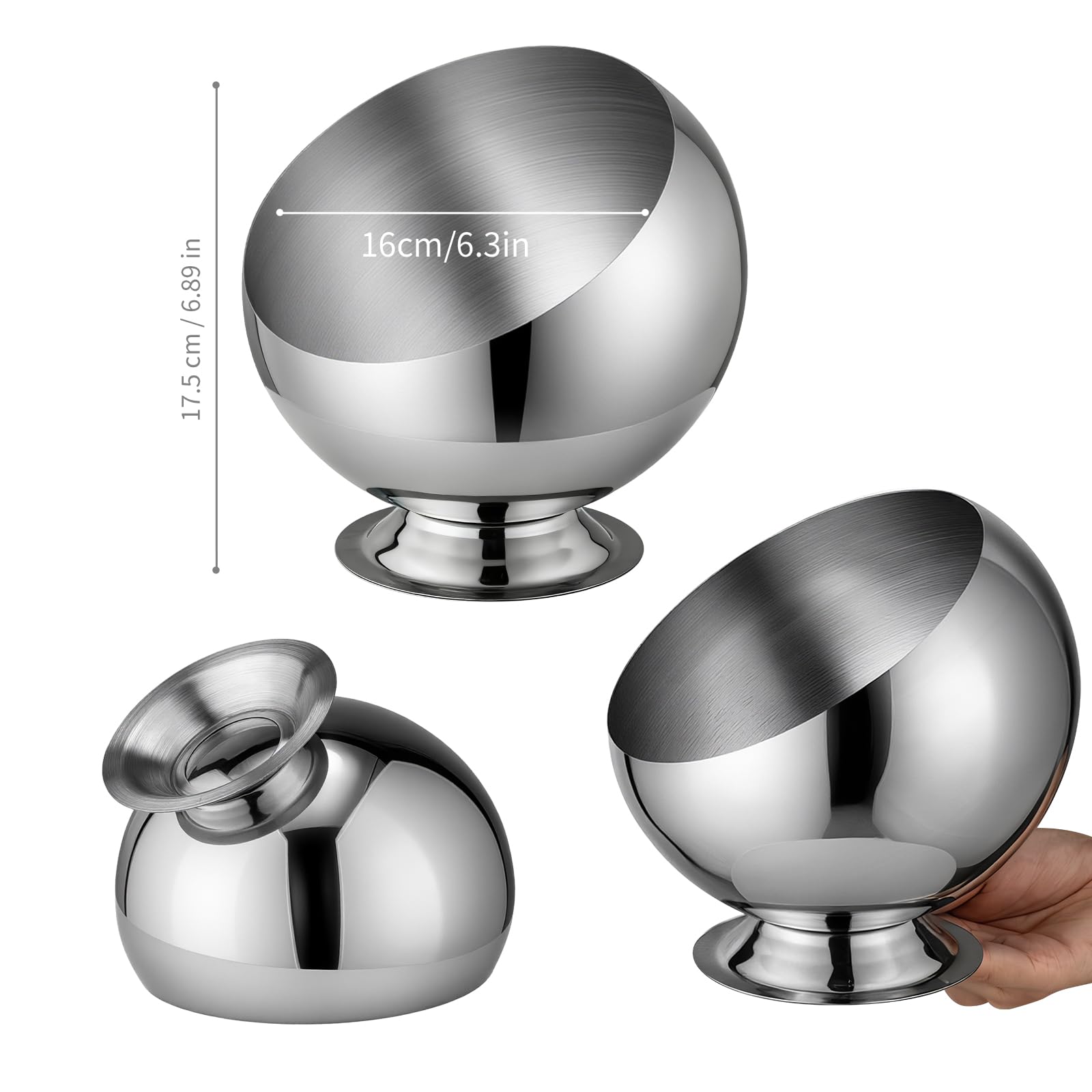 Shoxil pod storage container metal display bowl