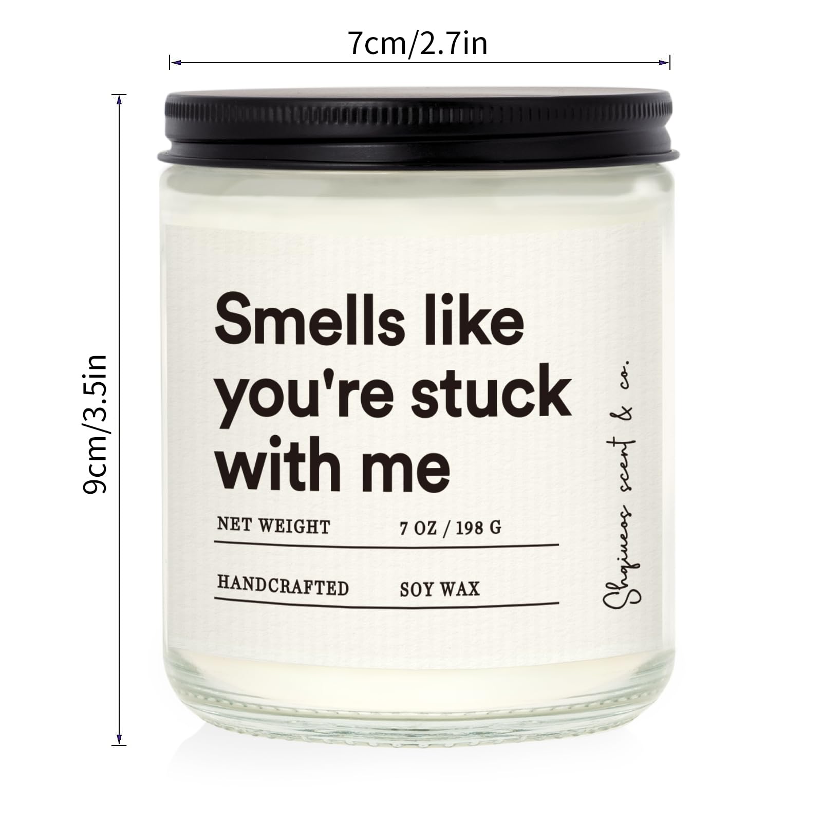 Shqiueos 7oz lavender candle packaging