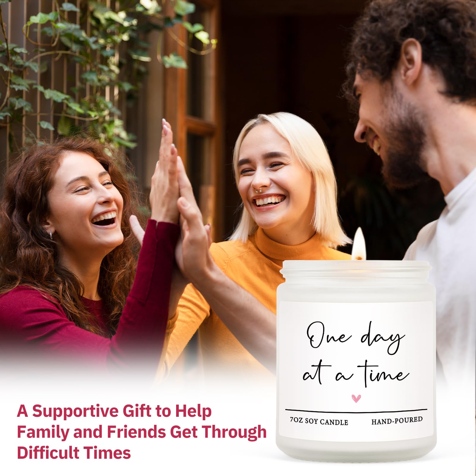 Shqiueos breast cancer care candle
