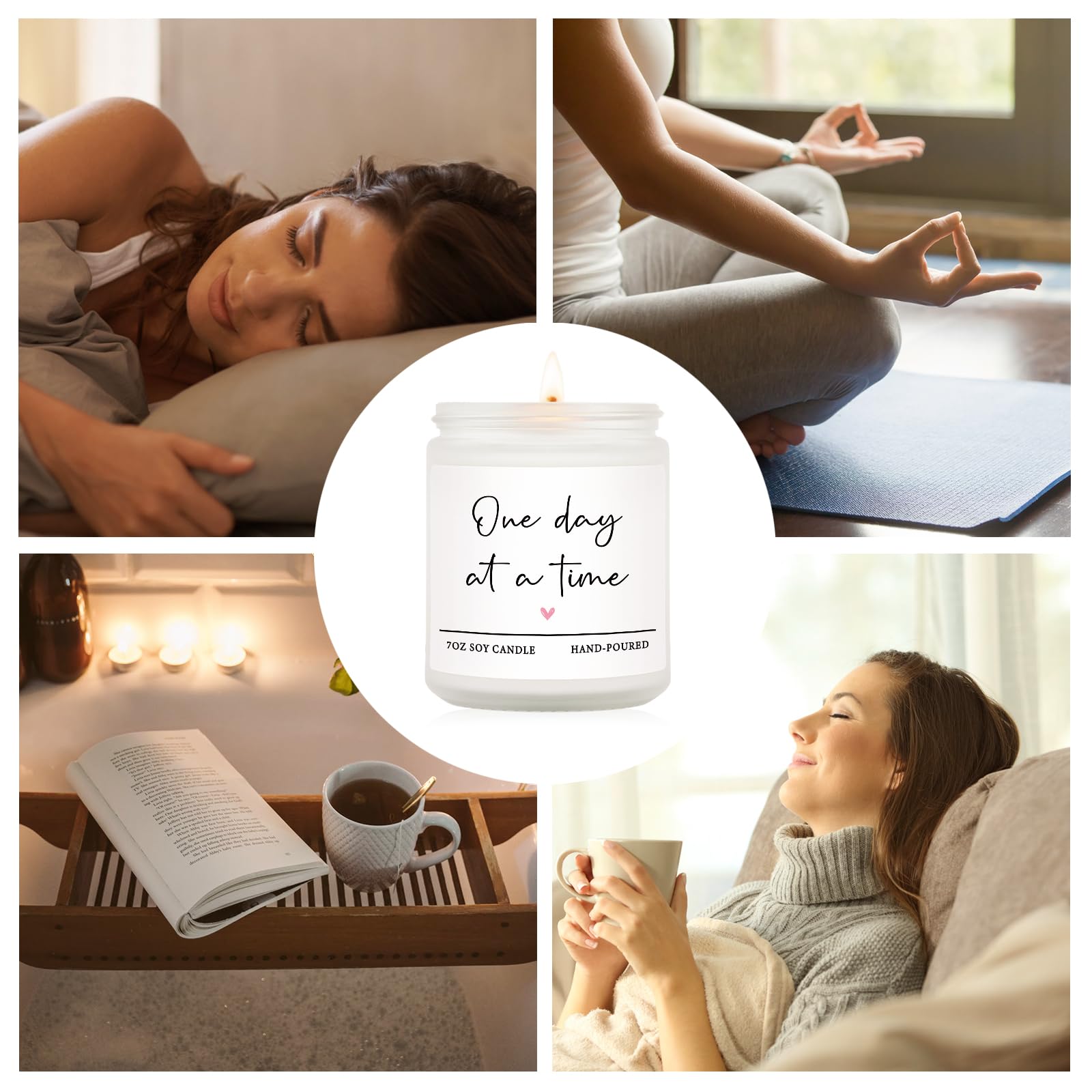 Shqiueos organic essential oils candle