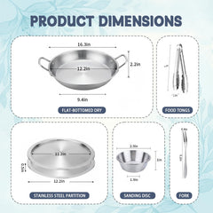 stainless steel round plates with lids included in package