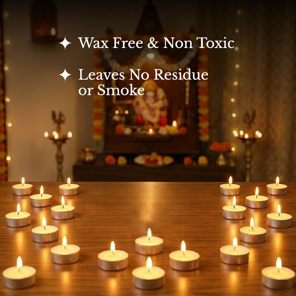 Pooja room decor Tejas Premium Ghee T-Light candles