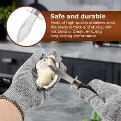 Rustproof stainless steel shucking blades for oysters and clams