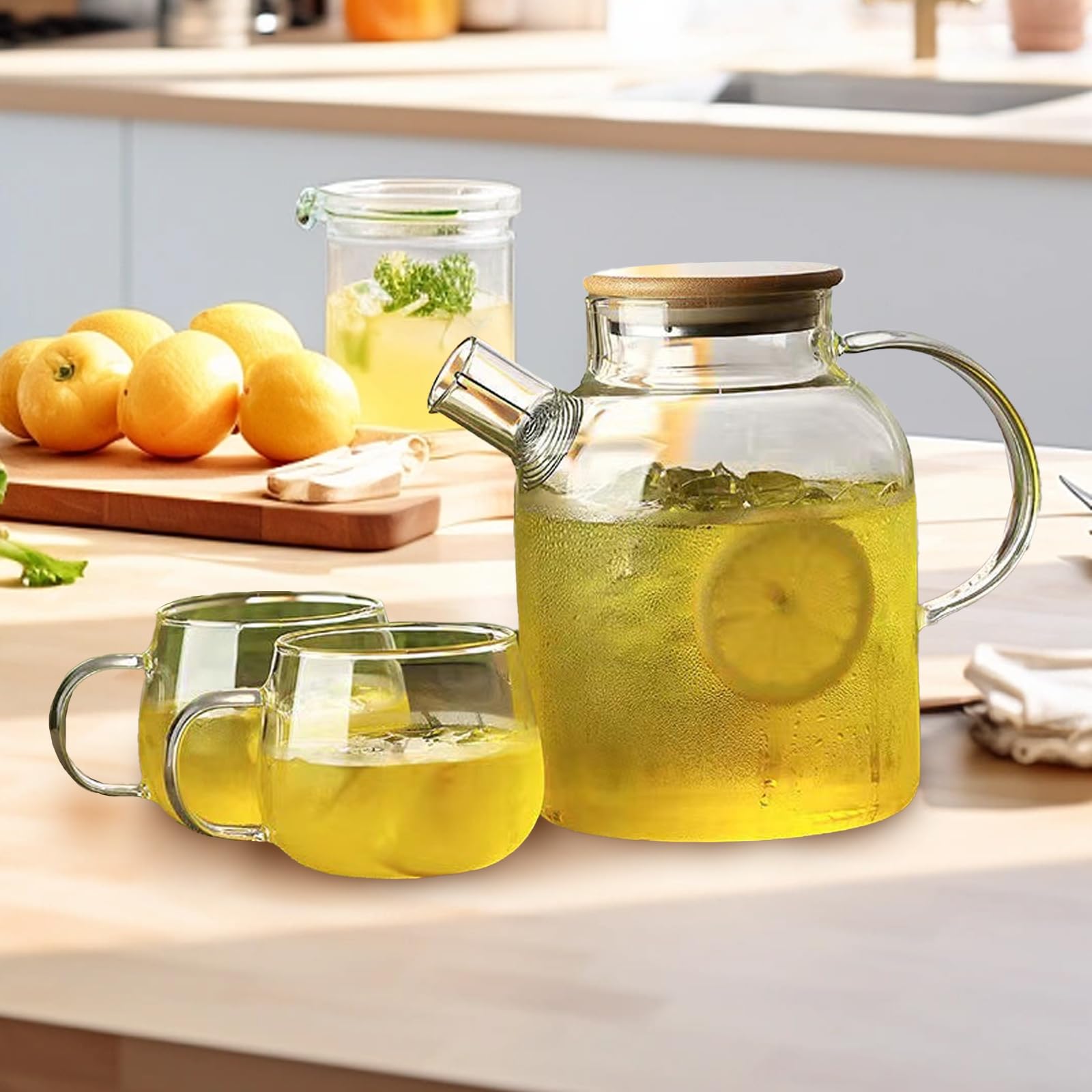 Large capacity lightweight SHUWEICAO glass teapot for gatherings