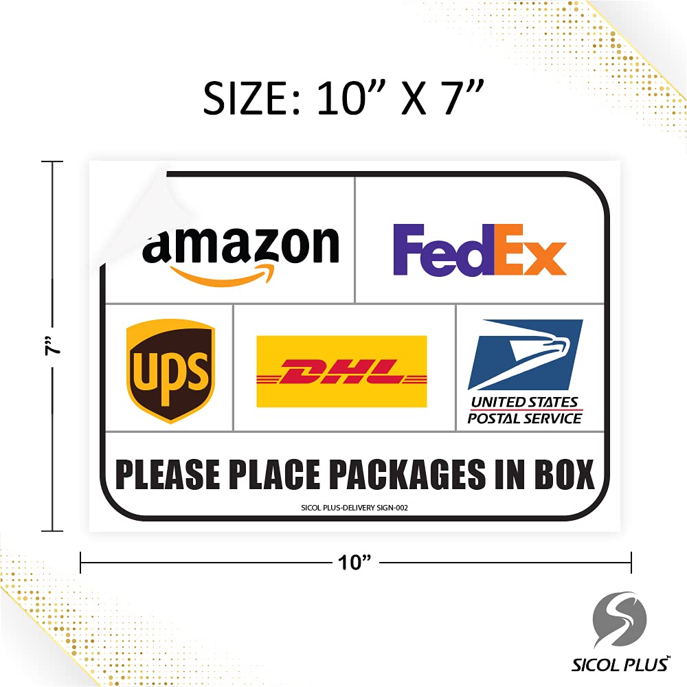 Sicol Plus PVC vinyl delivery sign 10x7 inches