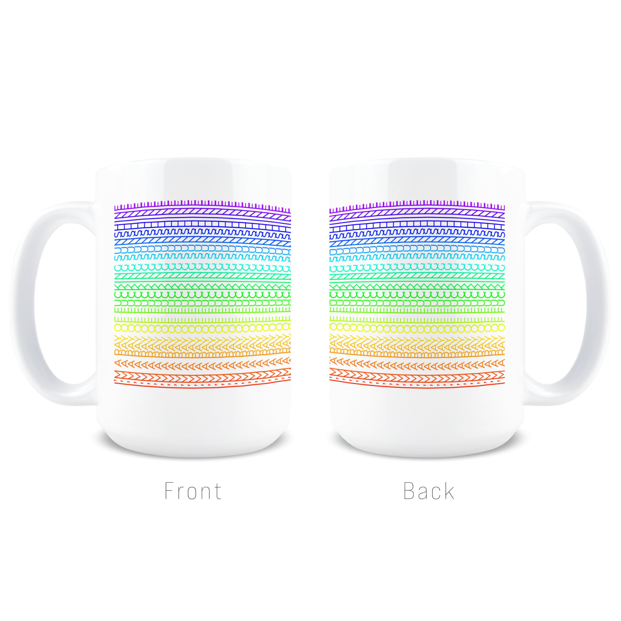 Sideways hidden message mug on desk