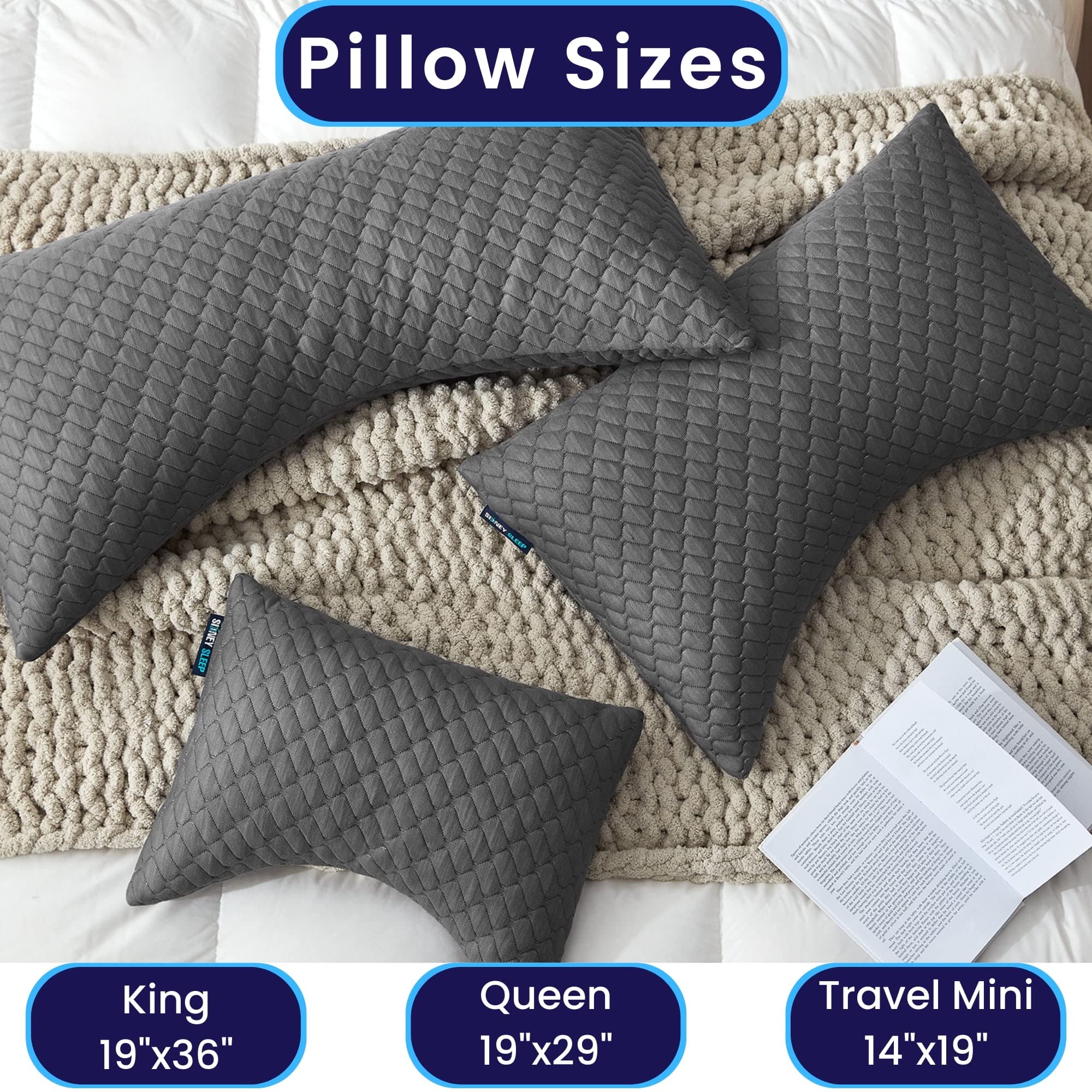 Pillow with shredded fill maintains plush loft