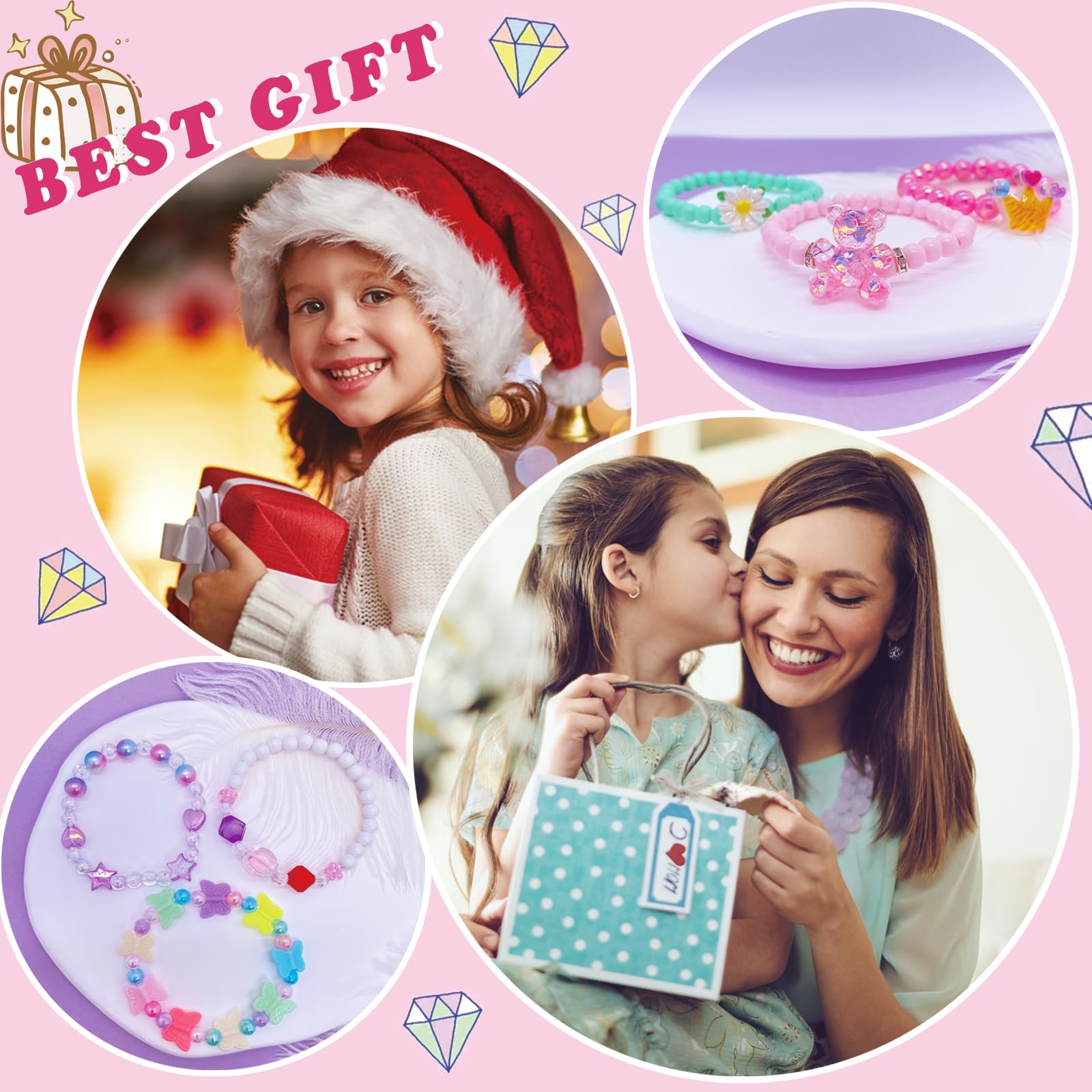 Dress up accessories for little girls with crowns hearts and love