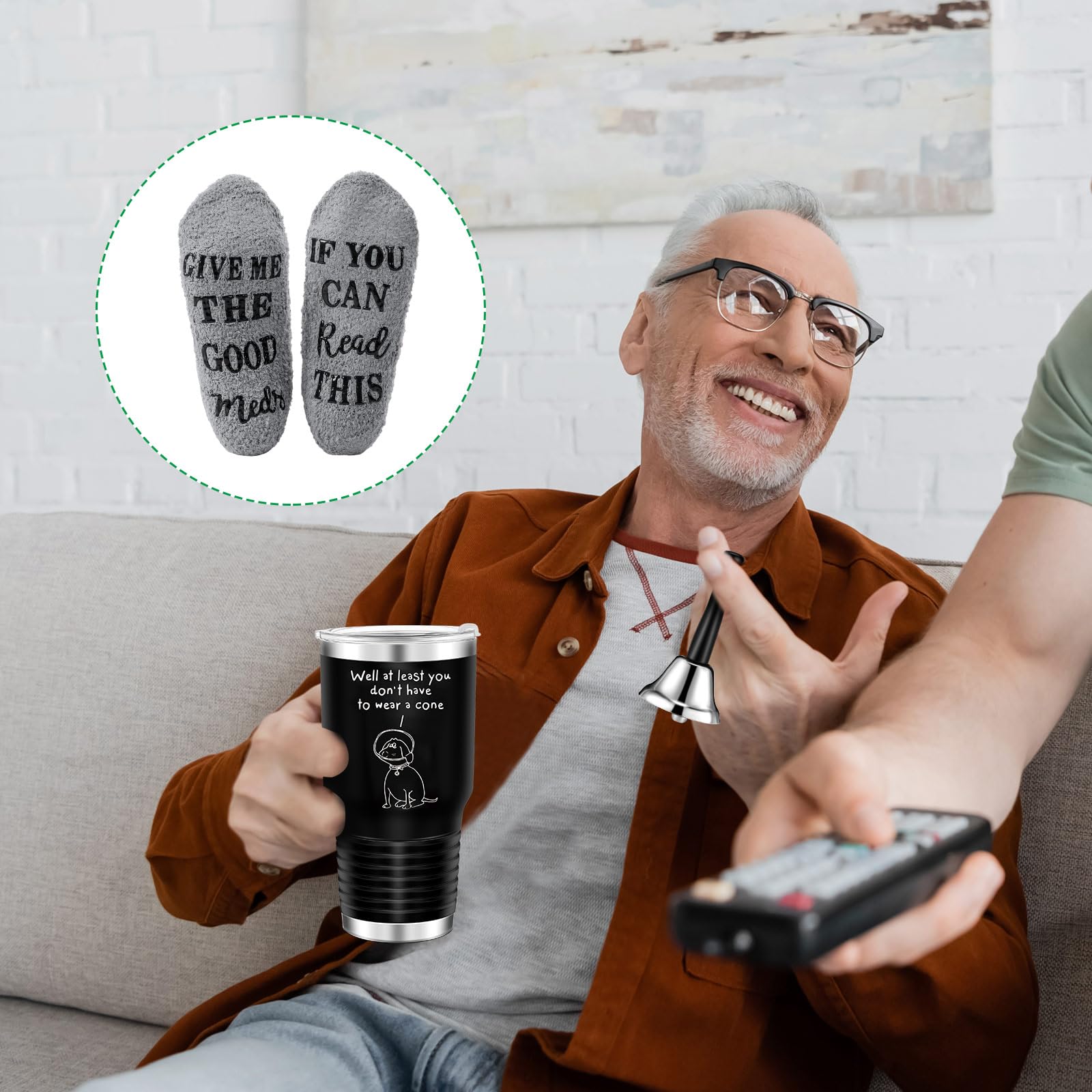 Sieral recovery gift set includes tumbler bell and socks
