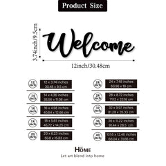 14 inch black Welcome Metal Sign with powder coat