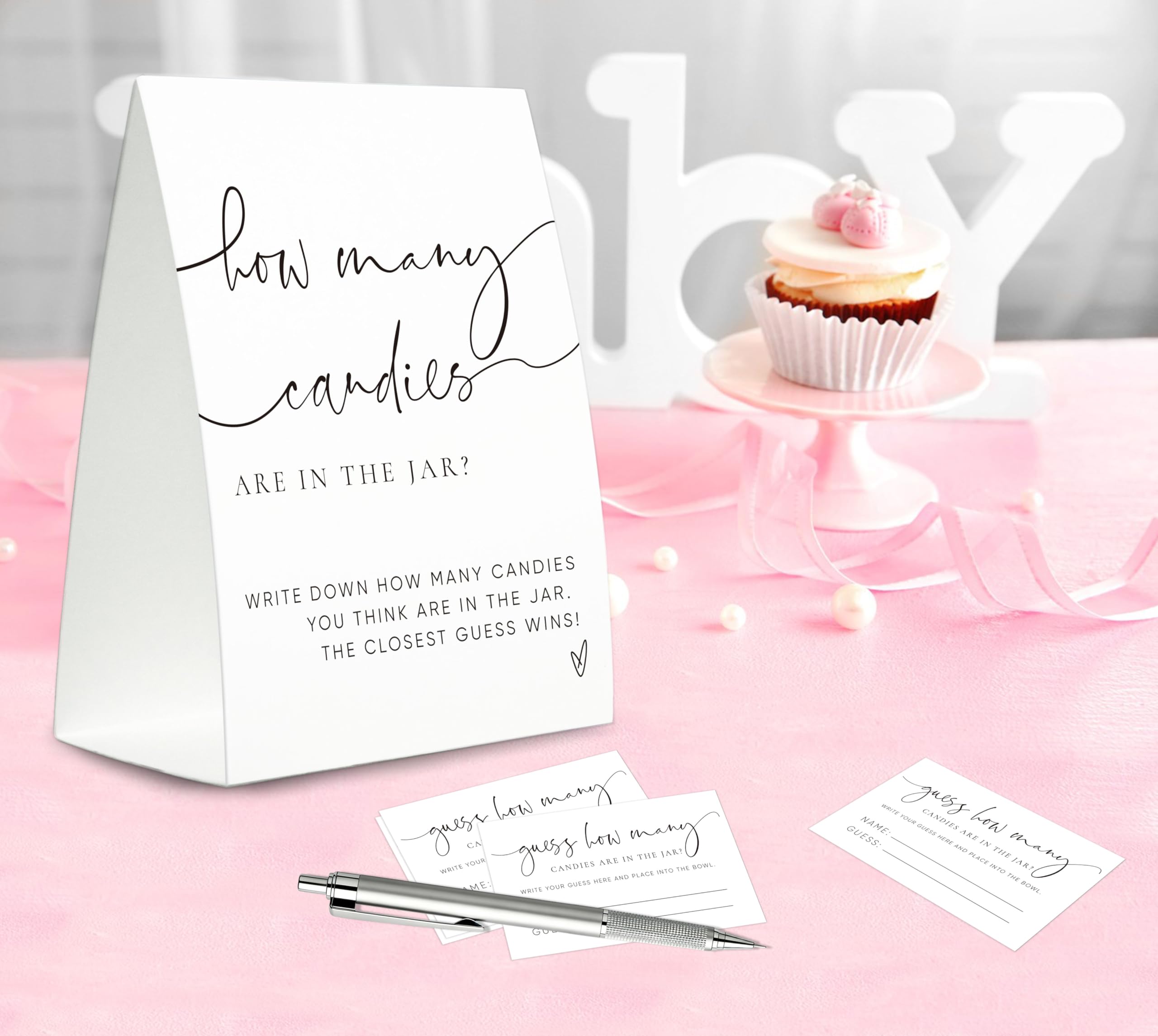 Sign size 5x7 inches doublesided for baby shower kit