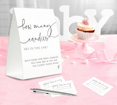 Sign size 5x7 inches doublesided for baby shower kit