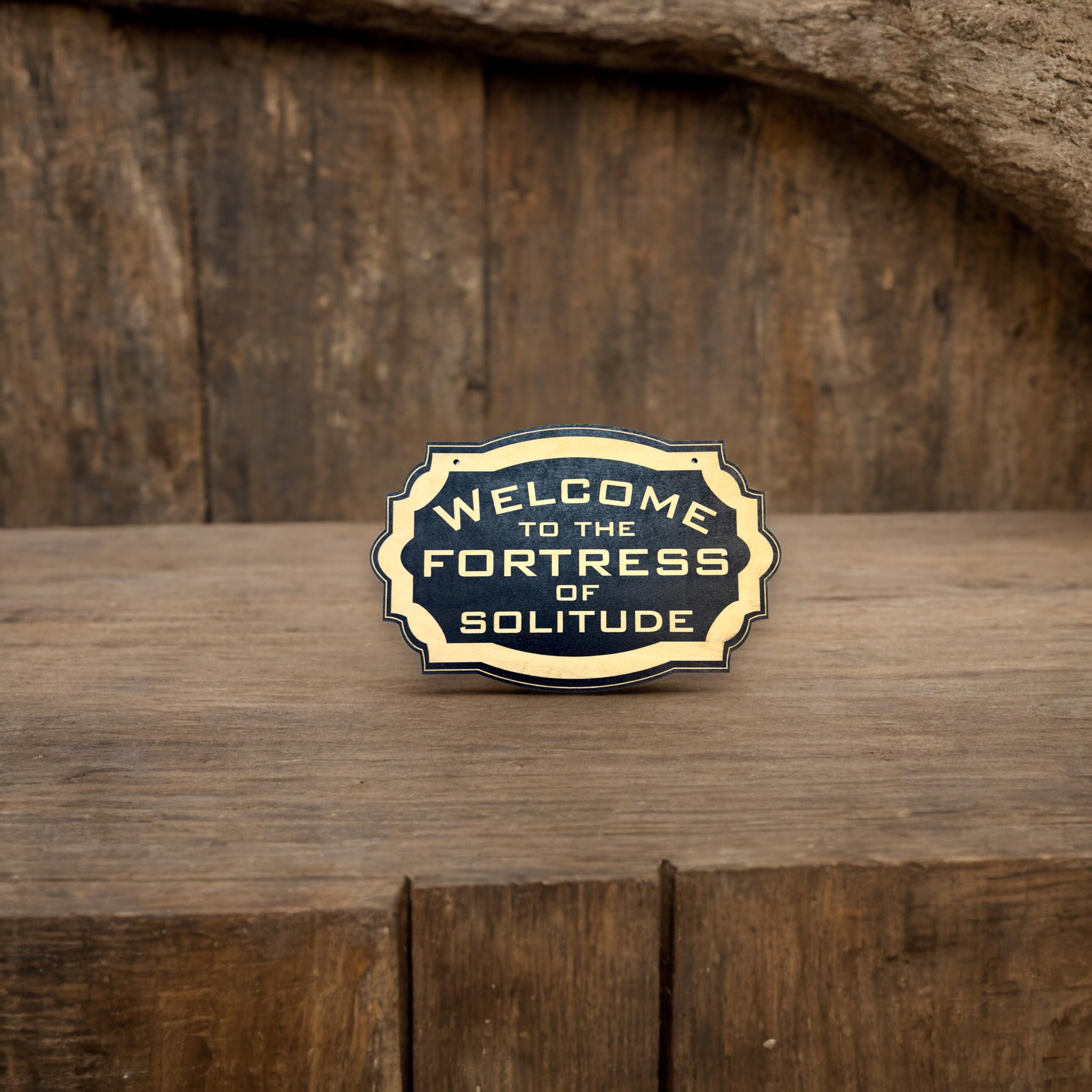 Cedar Park TX studio laser engraved packaging of wood sign