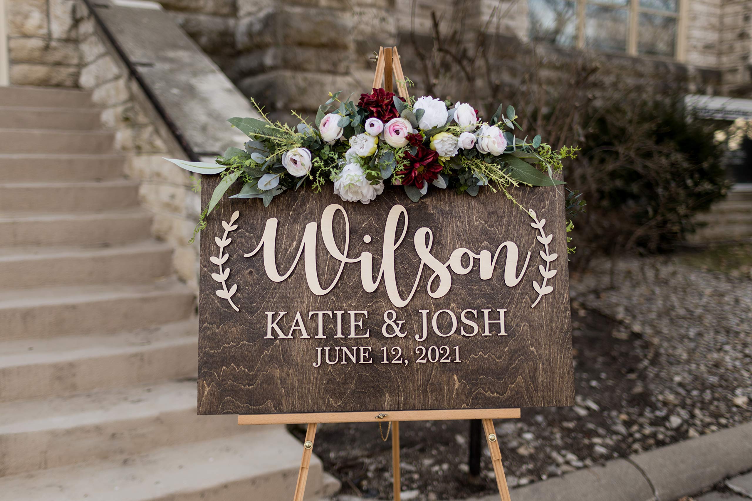 12x18 size option shown for wedding welcome sign