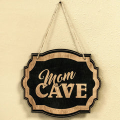 Real wood wall sign Sign BLACK Mom Cave 10x8 for home decor