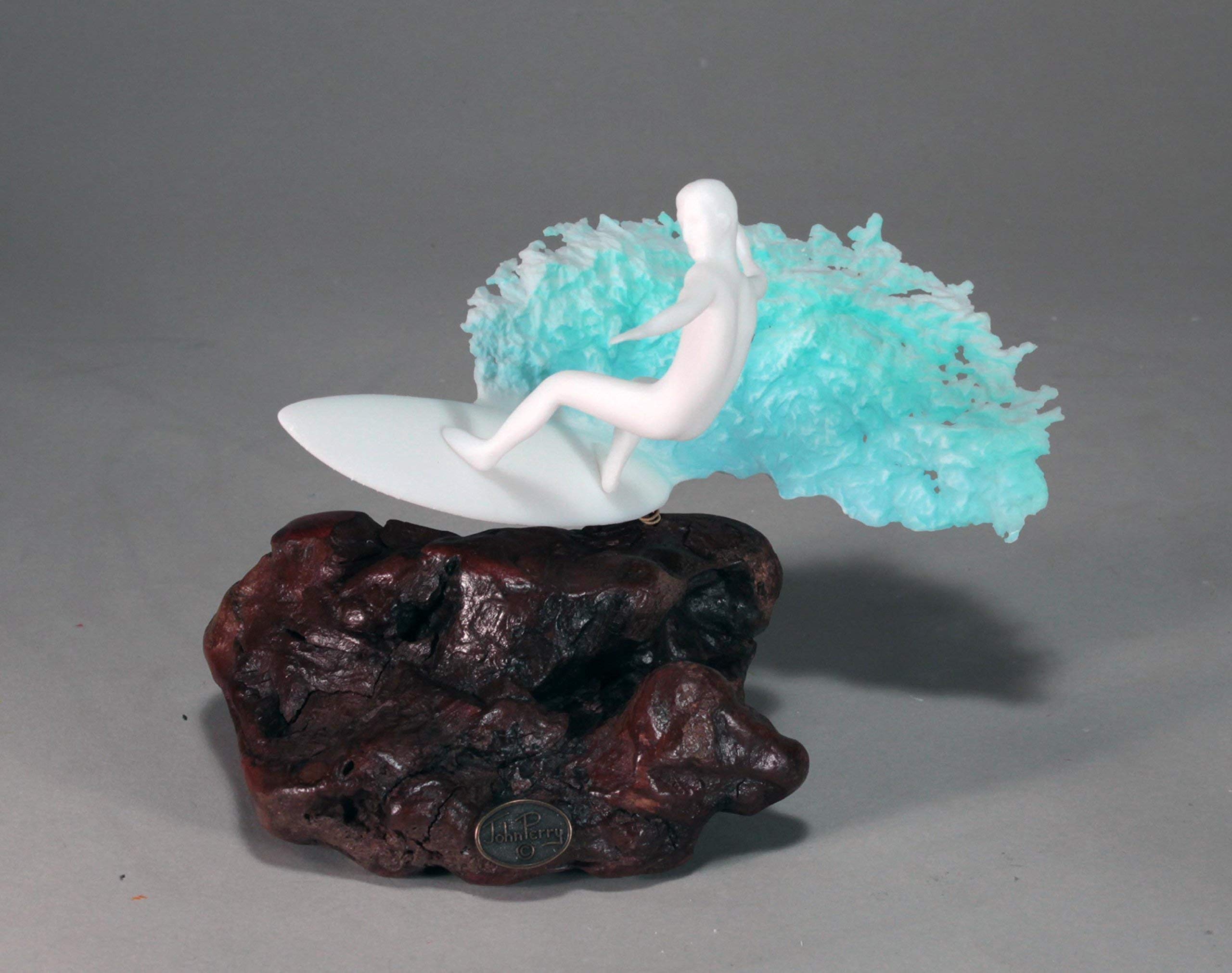 Certificate of authenticity for Surfer Sculpture by John Perry