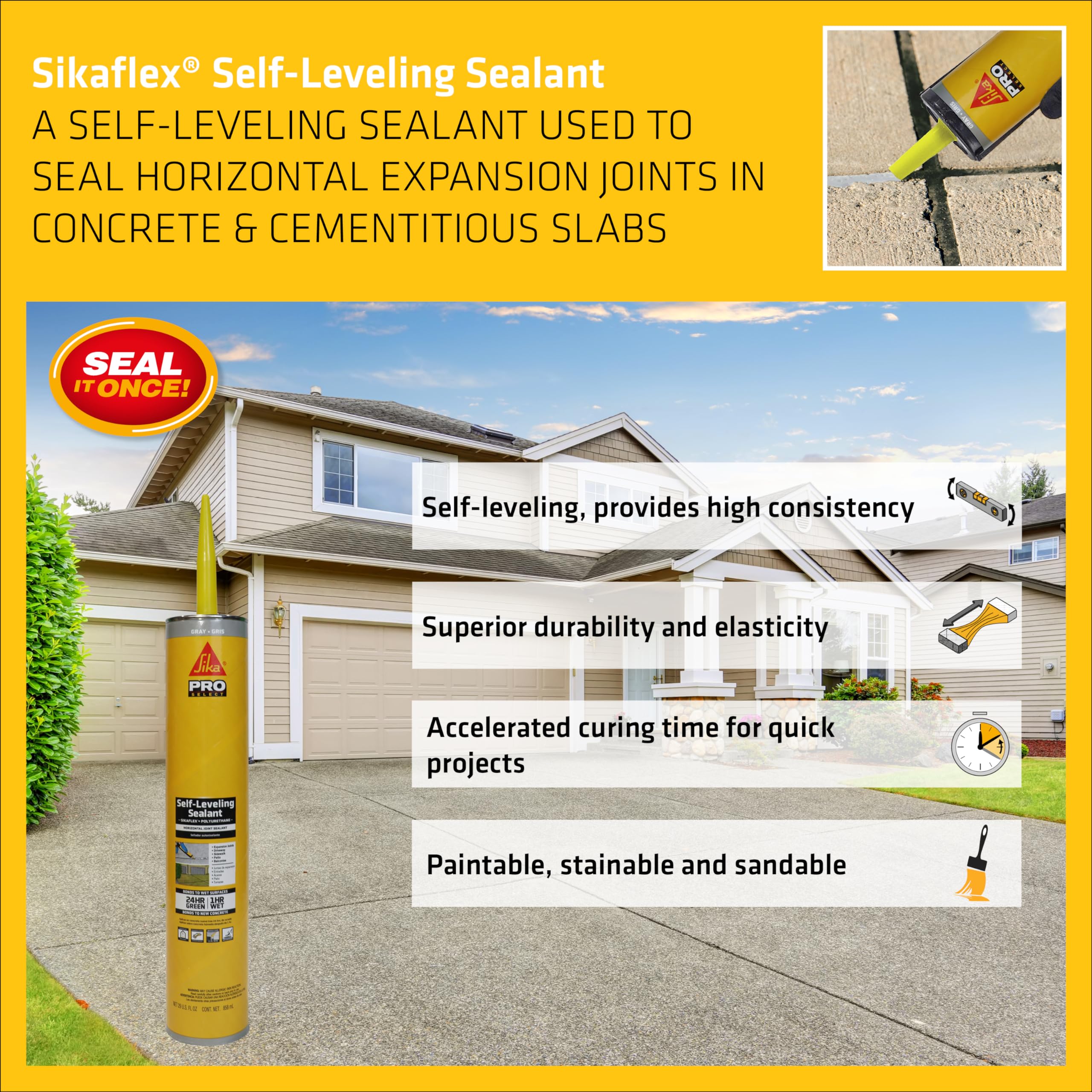 Concrete joint sealant packaging 29 oz gray